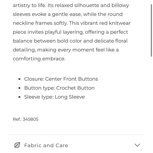 FARM Rio Red Crochet Cardigan - Picture 4 of 6